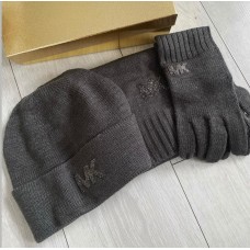 Michael Kors set čiapka + šál + rukavice tmavošedý 